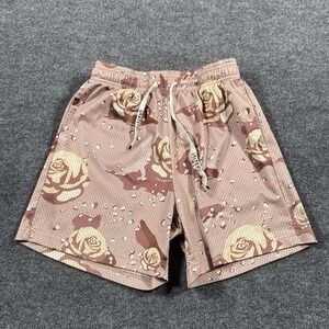 GRATEFUL Mens Medium Rose Camo Drawstring Waist Streetwear Basketball Shorts
